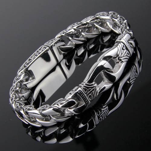 Pulsera de cuentas de acero inoxidable para hombre miniatura 4
