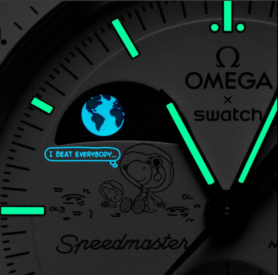 Image of Swatch MoonSwatch Omega X Mission to Earthphase Moonshine Gold Cold Moon December Wristwatch