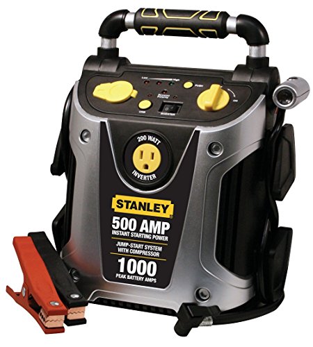 STANLEY J309 Portable Power Station Jump Starter 600 Peak Amp Battery Booster, 3.1A USB Ports, Battery Clamps