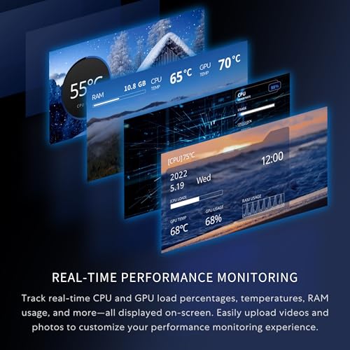 Image of Lian Li LANCOOL 207 Digital ATX Computer Case w /Integrated LCD Screen, Mesh-Centric Panels Mid-Tower PC Case w / 2 x 140x40x30mm PWM Fans, 2 x 140mm Fans Pre-Installed, Side or Rear-Mount PSU