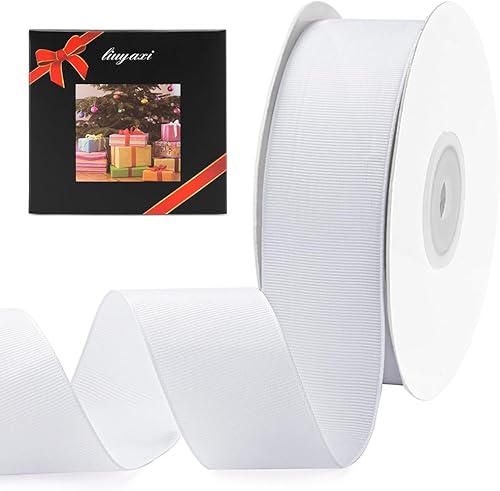 LIUYAXI Cinta de grogrén blanco sólido de 2 pulgadas x 50 yardas, perfecta para manualidades, decoración de bodas, accesorios para el cabello, disponible en Yaxa Guatemala