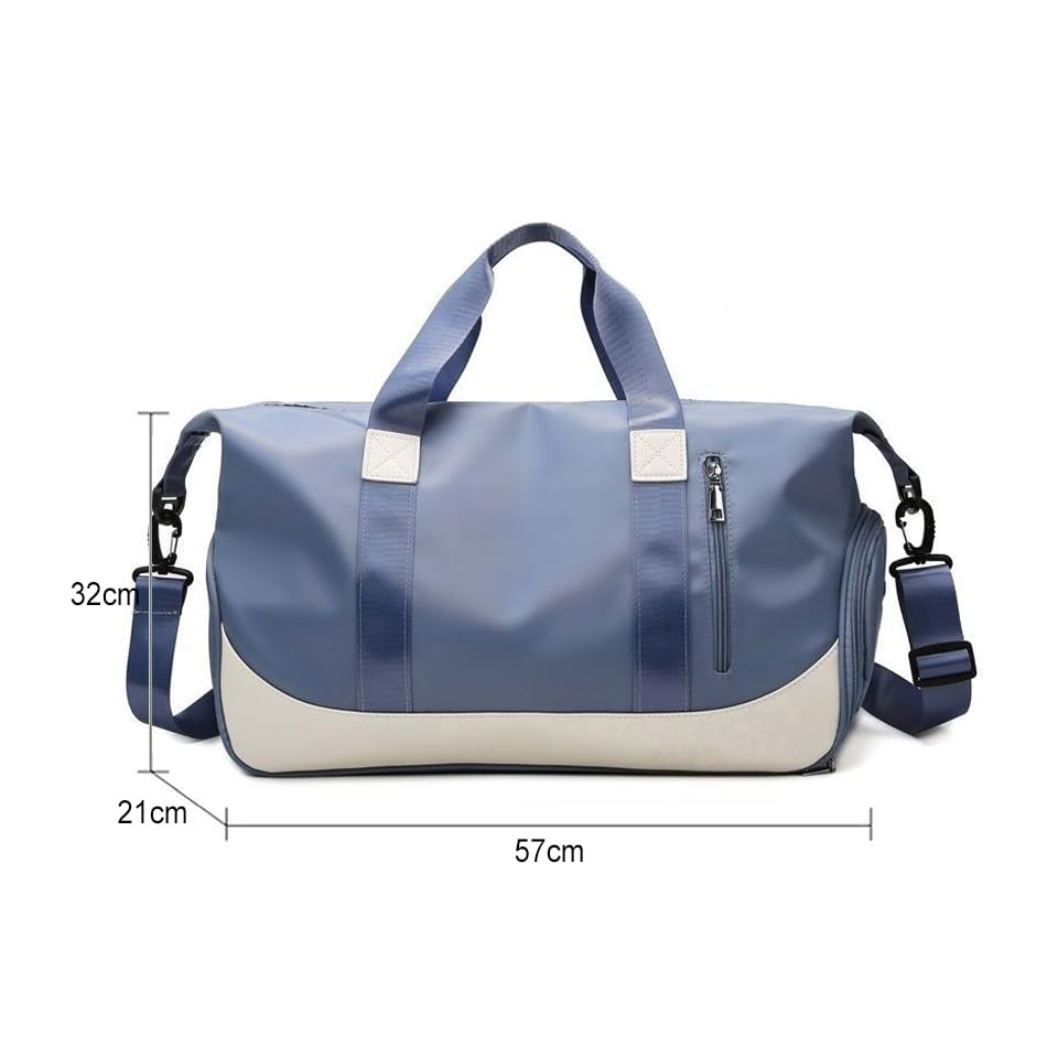 Duffel & Tote Bag for Alfa Romeo Stelvio 2017-2024 - Waterproof Gym Bag with Wet/Dry Compartments & Shoe Pocket - Travel Carry On Luggage, Trunk Organizer for Outdoor,Grey Blue2