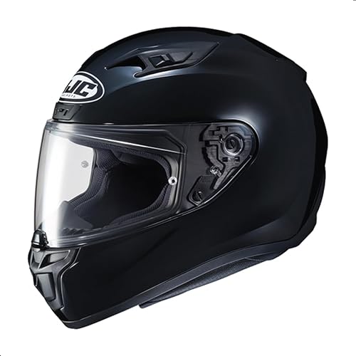 HJC i10 Casco sólido de motocicleta de cara completa con escudo de pinlock HJ-31, aprobado por DOT y SNELL (negro, L)