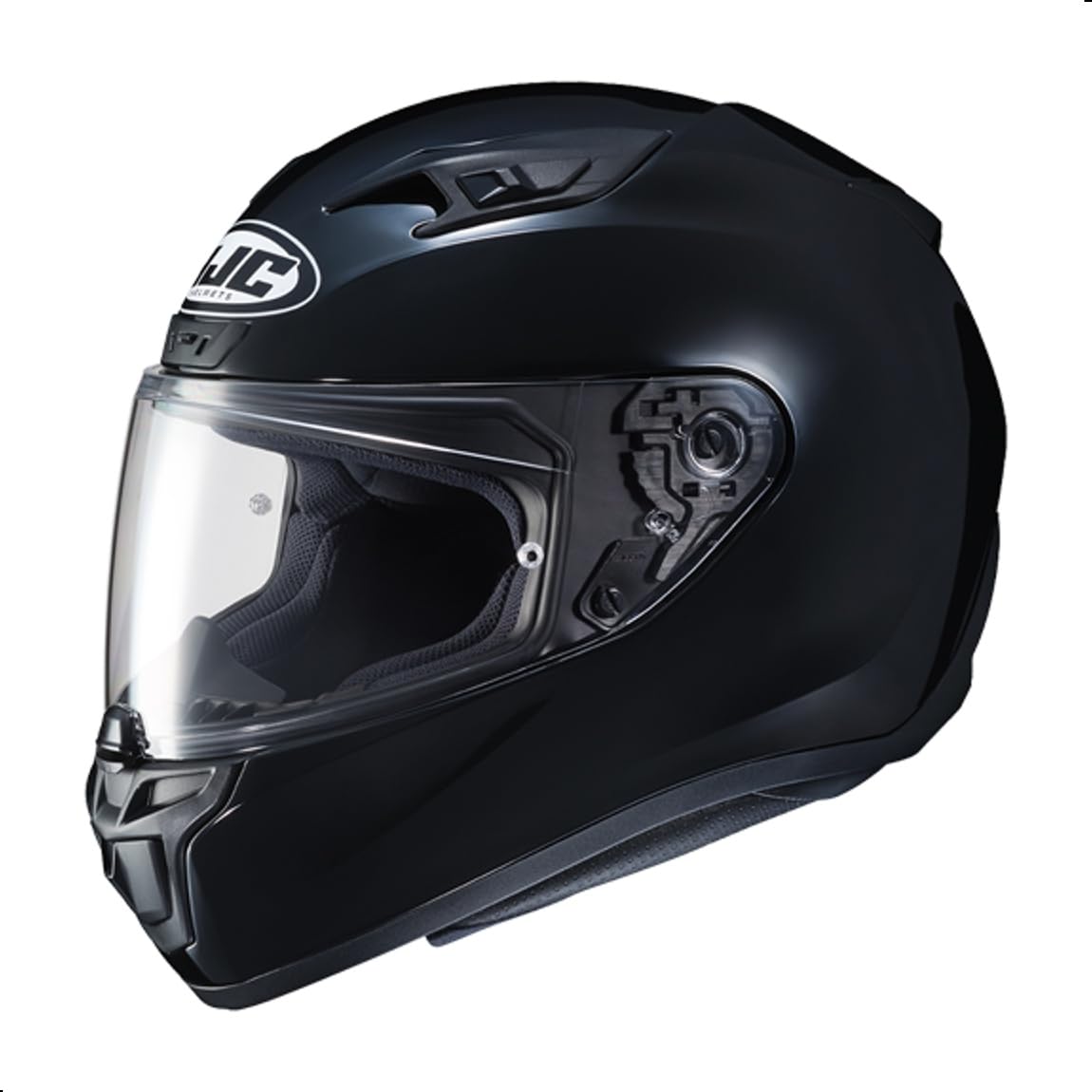 i10 Solid Full Face Motorcycle Helmet with HJ-31 Pinlock Shield, DOT & SNELL Approved (Black, Medium)