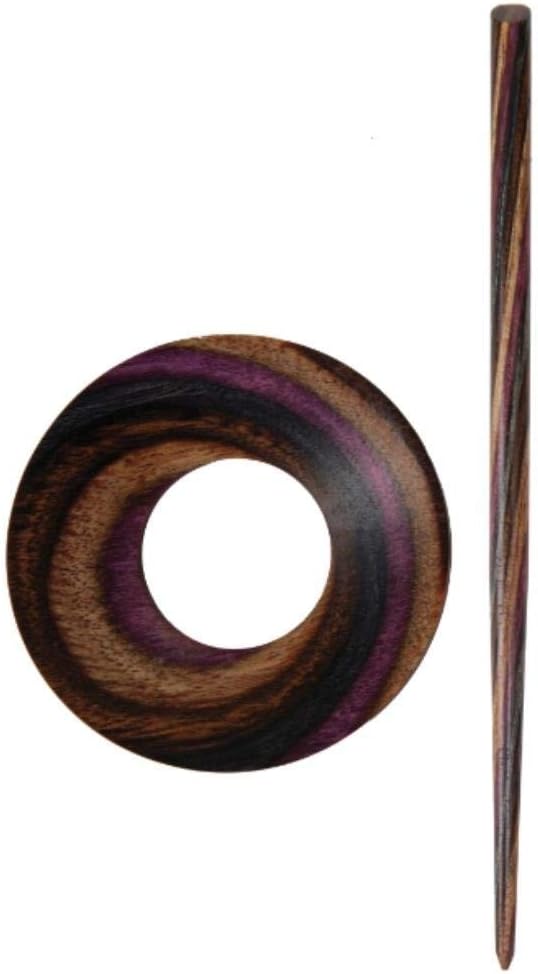 KnitPro Symfonie Wood Orion Shawl Pin/ Stick, Lilac