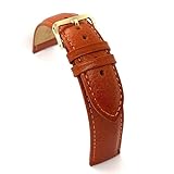 diloy Correa de reloj de piel vacuno grabado búfalo – Alomada, estilo clásico, hebilla acero – Para relojes elegantes – Tallas 10mm, 12mm, 14mm, 16mm, 18mm, 20mm, 22mm, 24mm 131 Naranja 14mm