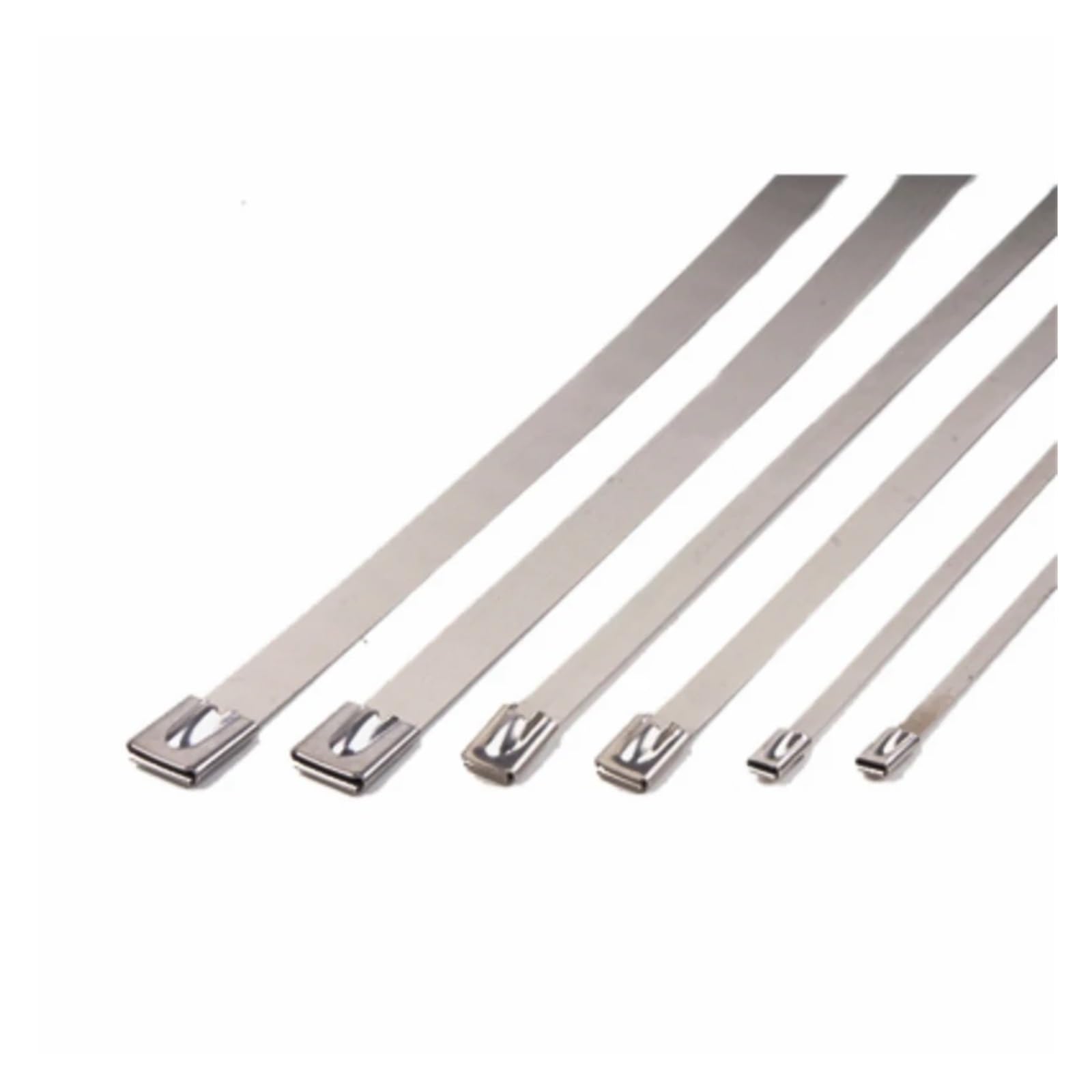 LYVQZPWLRcâble en acier inoxydable, Lot de 10/20 colliers de serrage en acier inoxydable for tuyau d'induction, largeur 4,6 mm, 100-700 mm, matériau 304(4.6x400mm,10pcs)