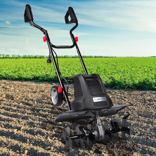 BRAST Motorhacke Gartenfräse Elektro | 1050-1800 Watt | 36-45cm Arbeitsbreite | 4 Modelle | Schutzblech Antiblockierkupplung & Sicherheitsschalter | für kleine bis große Grundstücke | BRE-AF 1800