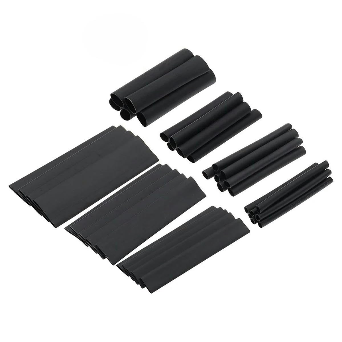 Tubo termorestringente per canna da pesca, Set di guaine termorestringenti in poliolefina, confezione da 127/164/328/530 pezzi, guaine isolate for cavi metallici assortiti, 8 misure(530pcs)