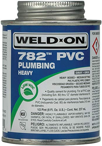 Cemento solvente PVC gris 8 oz Weld-On 14023 miniatura 1