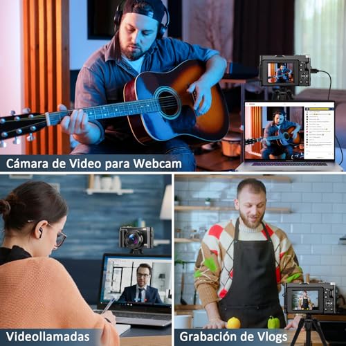 Ficha técnica Cámara Digital 4K 48MP Autofoco Camara De Fotos con Pantalla Flip De 180° De 3" Camara Digital Compacta 4K con Tarjeta De 32 GB Zoom Digital 16X para Principiantes Adolescentes - Fernando Cortés