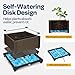 VIVOHOME 2 Packs Elevated Plastic Raised Garden Bed Planter Kit, Outdoor Planters Above Ground Flower Vegetable Standing Planter Box for Patio Deck Porch W/Drainage Holes