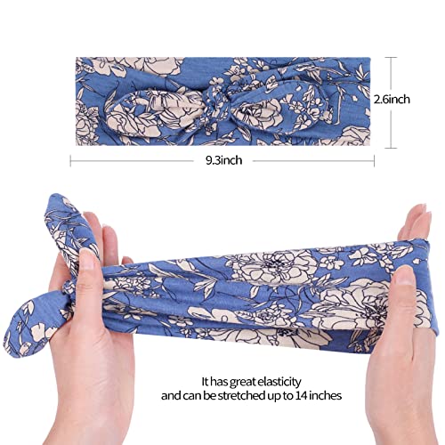 Misuporve Bow Headbands For Women Boho Cloth Headband Knotted Head Bands For Women’s Hair Rabbit Ears Knot Fashion Non Slip Hairbands Workout Elastic Bandana Hair Accessories 3 Pack #TOP1