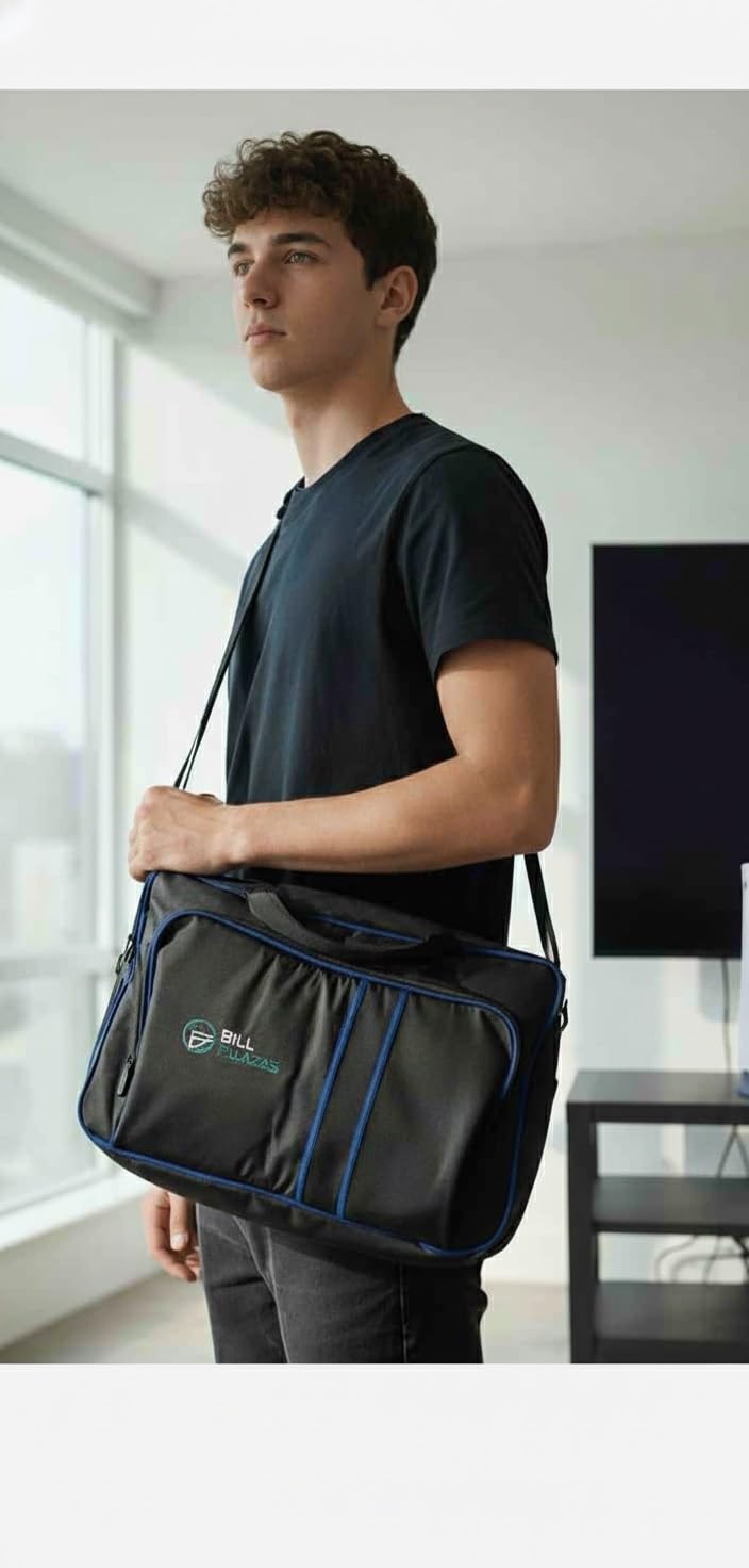 Sill Games Carrying Case compatible with PS5 with Strap, Protective PlayStation 5 Travel Bag for Console, Controllers & Game Discs, Durable PS5 Case Travel Organizer with Bag & Waterproof Pouch