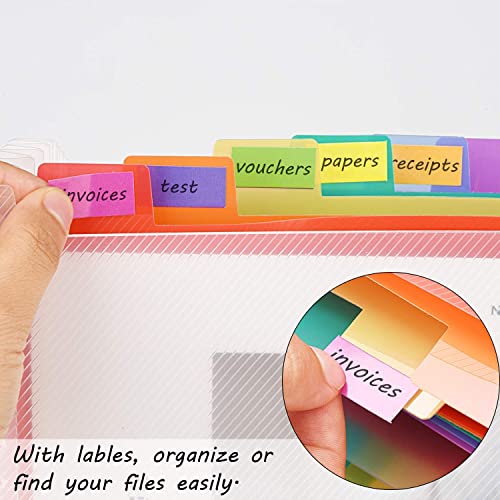 Image of Shuttle Art Expanding Files Folder, 13 Pockets A4 Letter Size Document Organizer, School Supplies Stationery Storage Bag, Multi Layer Accordion, Documents Paper Holder for Office,School,Home(Rainbow)