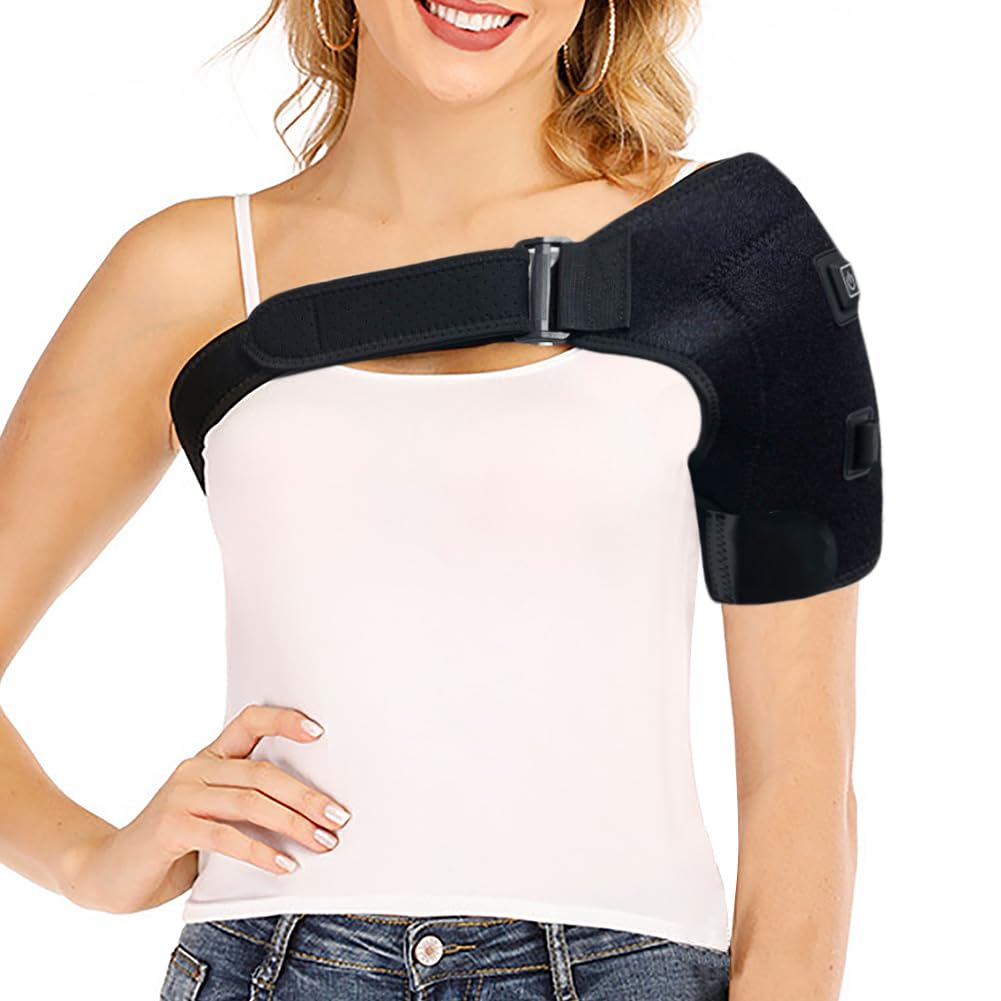 PENINSULA LOVE Shoulder Heating Pad USB Heated Shoulder Wrap with 3 Heat Settings Adjustable Electric Heated Braces for