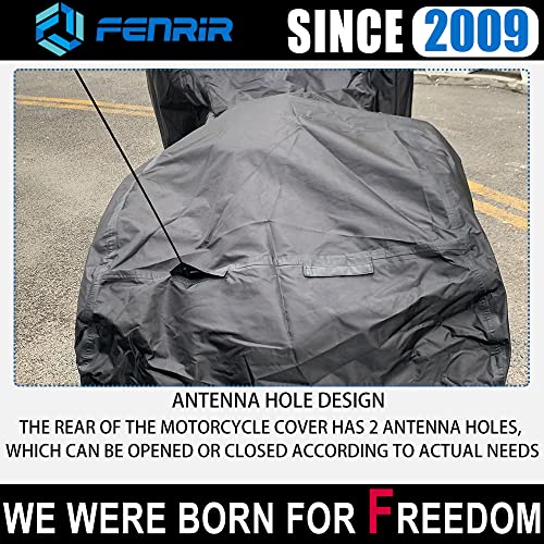 Image of FENRIR Heavy Cloth Motorcycle Cover Waterproof Outdoor Storage for Cruise Touring Shadow