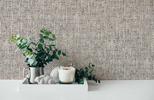 awallo Vliestapete in grober Leinen Optik Tapete 10,05 m x 0,53 m beige braun Made in Germany 354419 3544-19