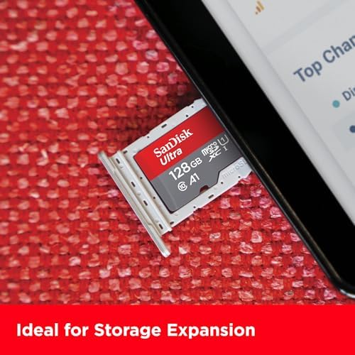 SanDisk Ultra Android microSDXC UHS-I Memory Card 128 GB + Adapter (for Smartphones and Tablets, A1, Class 10, U1, Full HD Videos, up to 140 MB/s Read Speed) Single Pack - View 7