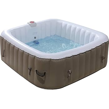 Habitat Et Jardin Spa Gonflable Monac En Pvc 6 Places Taupe Creme Amazon Fr Jardin