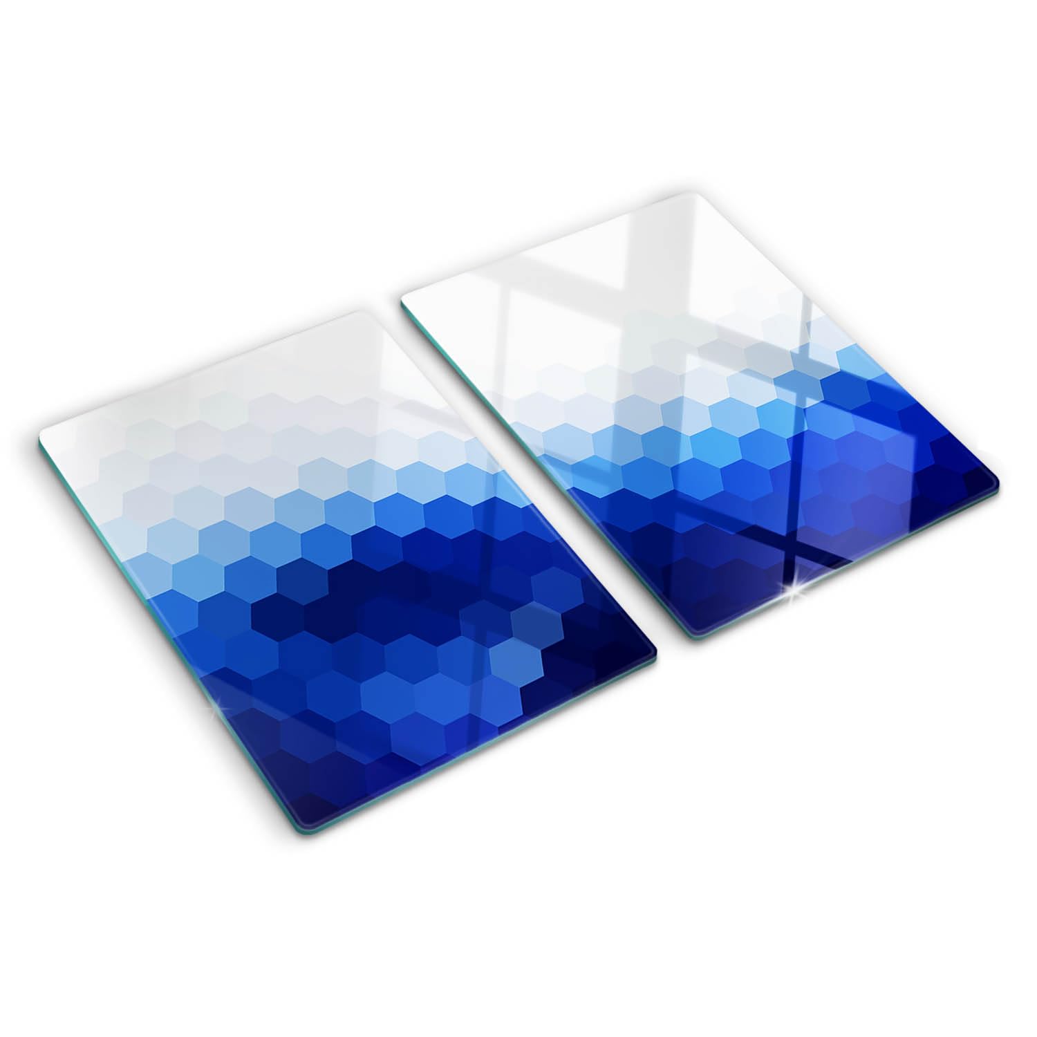 Planche à découper en verre de sécurité au style géométrique
