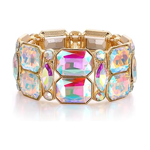 EVER FAITH Austrian Crystal Stretch Bracelet Cover