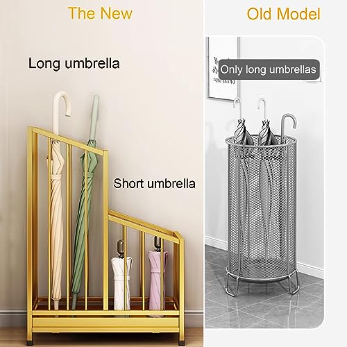 Porte-parapluie métallique blanc de 40 cm pour sol propre et sec - 6