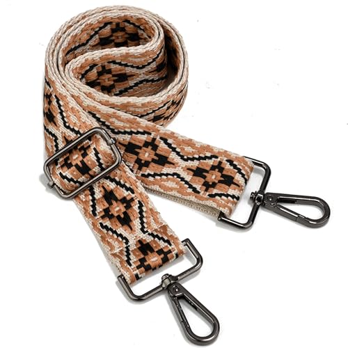 Image of Purse Strap Gold Hardware Replacement Crossbody Bag Strap, Wide Adjustable Shoulder Strap