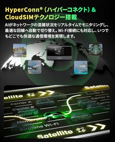 GlocalMe MeowGo G40 Pro 4G対応 最大390Mbps 従来4Gの約3倍速 ポケットWiFi モバイルルーター 世界通用1ギガ付/90日間 SIM不要 契約不要 都度チャージ 世界200以上の国対応 10台同時接続 高速通信 海外旅行 自宅 出張用 (世界通用1ギガ/90日間)