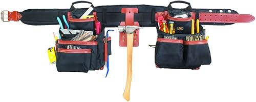 CLC Custom LeatherCraft 51452 cinturón de 4 piezas de primera línea para herramientas para encofradores profesionales.