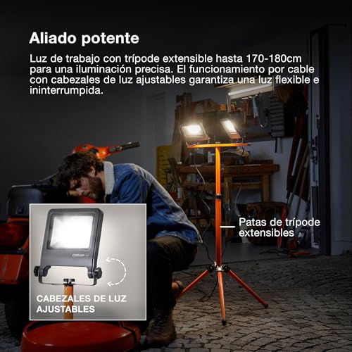 Reflector LED 2x50W OSRAM elimina sombras molestas en trabajos con trípode 3