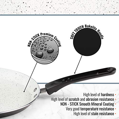ROSMARINO Pancake Pan, 25cm - Smooth Non-Stick Surface - for Induction and Other Heat Sources - Recipes E-Book Included - Image 3