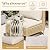LHBcraft Patio Furniture Set, Large 7 Piece Wicker Outdoor Sectional Furniture Set with Coffee Table, Patio Conversation Sets Sofa, Hand Knitting, All-Weather Cushions for Backyard, Porch, Beige