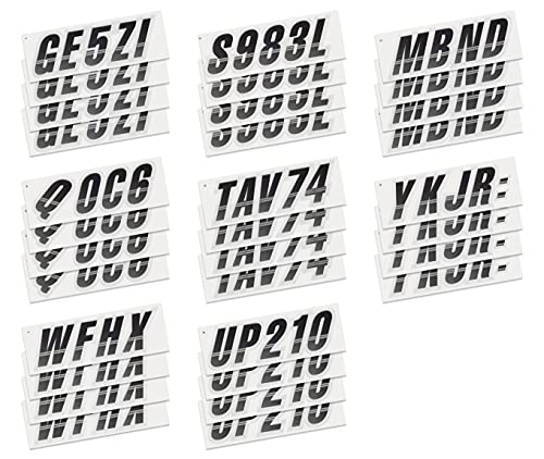 Image of STIFFIE Techtron Black /Silver 3 inch Boat & PWC Registration Decals • Numbers Letters Stickerst