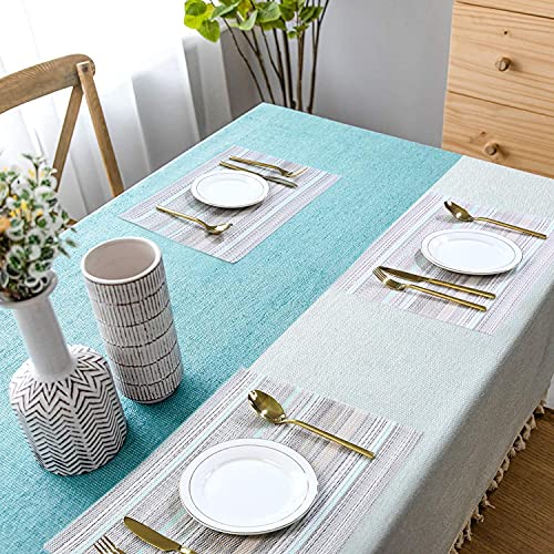 Nappe verte coton lin lavable : protégez votre table avec style - 3