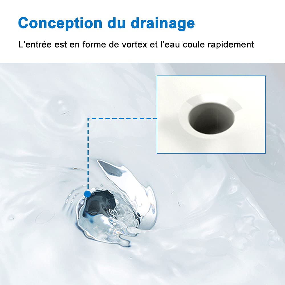 AICA sanitaire Ensemble de Meuble Salle de Bain Blanc Clair 99cm+Vasque+Miroir+Colonne Meuble Salle de Bain-Armoire de Rangement-Meubles-lavabos