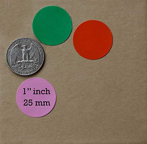 Image of Accuprints Round Stickers 1 inch inch in 10 Coloured Sticker dots 25 mm -dots /Pack for Kids (5000)