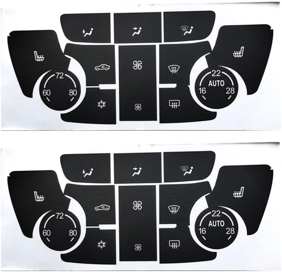 HVAC Climate Control Button Decal Repair for Buick Verano 2013 2015 Vinyl Push Button Replacement Sticker for Climate Control Panel