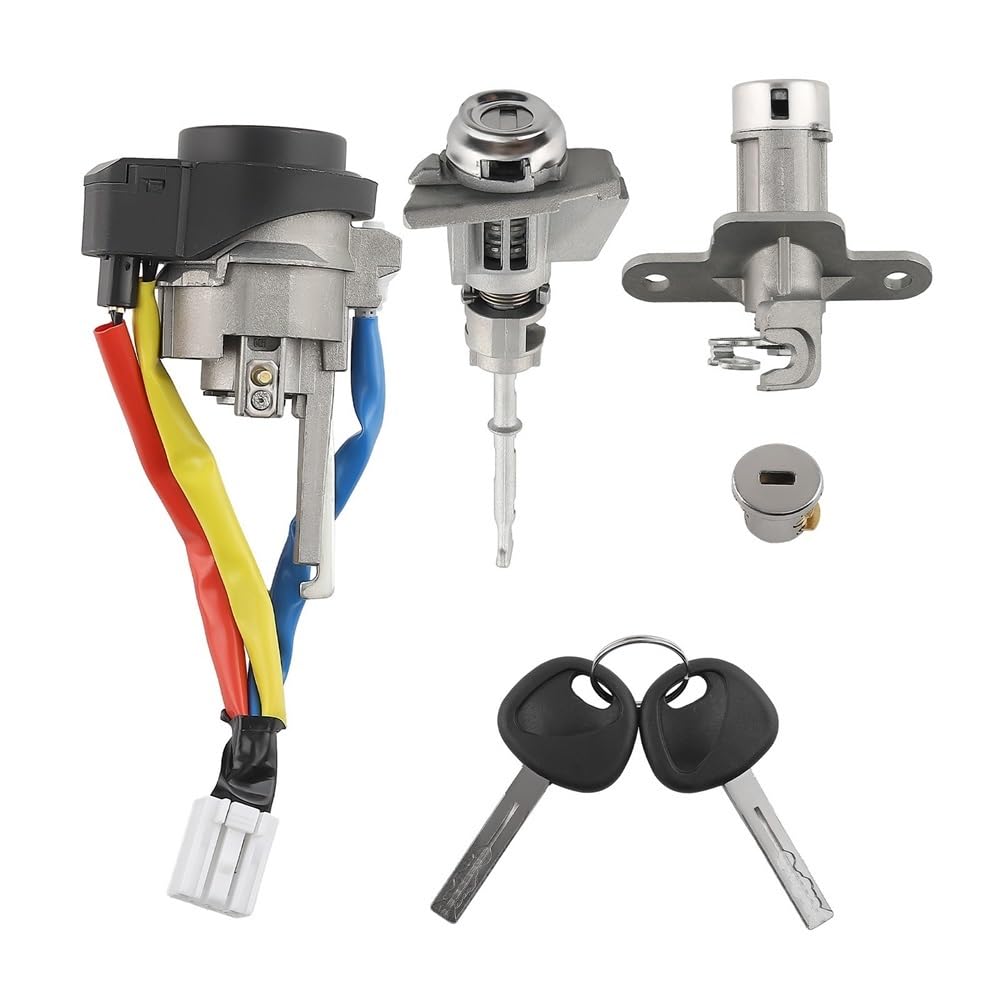 Hzsmyxgs One Color Car Lock Barrel Compatible With Hyundai For Sonata 2015-2019 Full Door Lock Ignition Switch Cylinder 81970-C1a00 D2198058 81900-C1b00