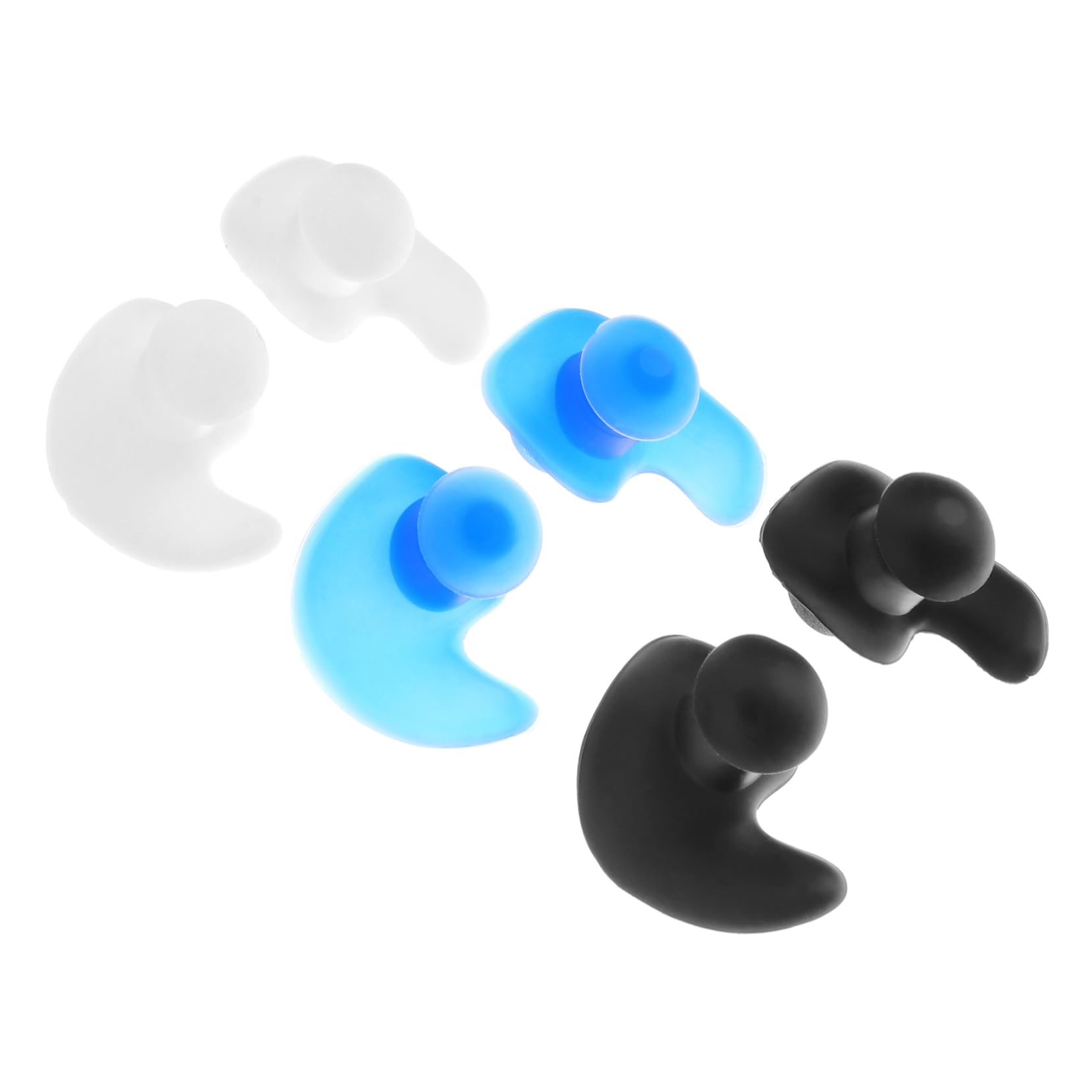 Baluue Small Lightweight Waterproof Swimming Earplug 3 Pairs Pack Perfect for Swimmers Ear Plug for Swimming Skin-Friendly Design