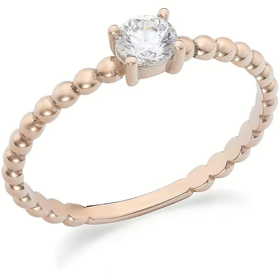 Bague en or rose NADIR Ambrosia ornée de fins zircons éclatants
