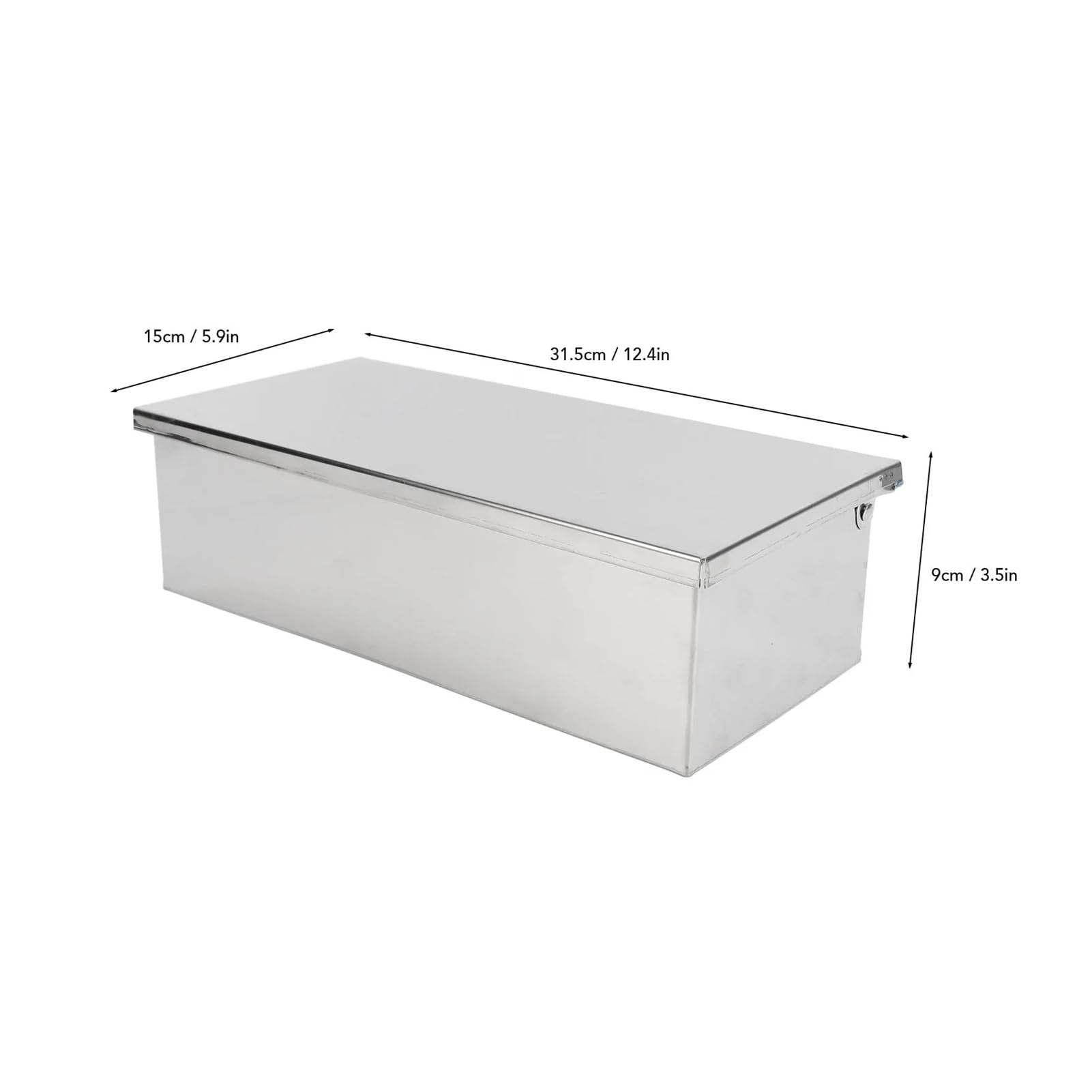 Gewürzbox mit 4 Fächern und Klappdeckel, vielseitiger Aufbewahrungsbehälter aus Edelstahl 304 for Gewürze, Salz, Zuckerkörner für Salz, Pfeffer