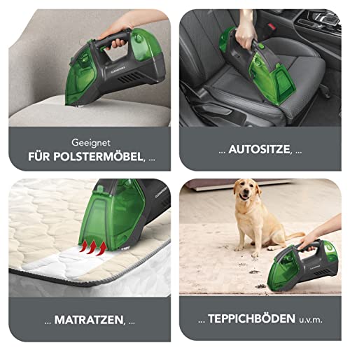 CLEANmaxx Bekleding- en tapijtreiniger, draadloos, draagbaar en handig, geschikt voor gestoffeerde meubels, matrassen, tapijten en autostoelen, 2200 mAh accu voor maximaal 15 minuten continu gebruik, - Image 4