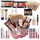 MTDXILTAI makeup sets for women,Professional Makeup Kit with Eyeshadow Palette,Brushes Set, Foundation, Lip Gloss, Travel Bag, Complete Beauty Set (Pink bag)