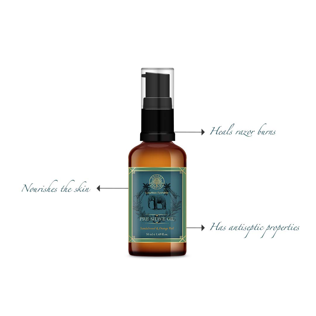 Forest Essentials Pre Shave Oil Peel, Sandalwood and Orange, 50ml