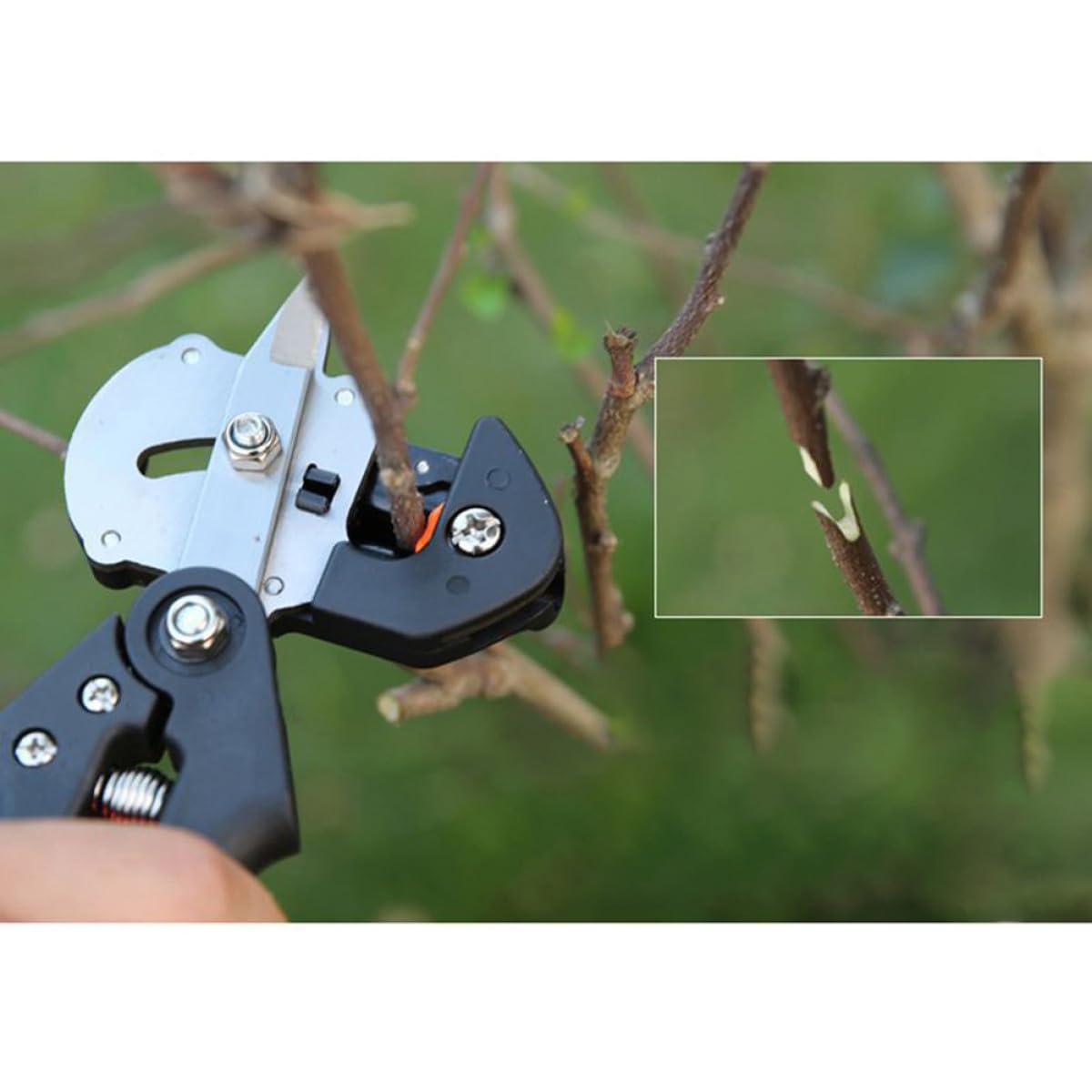 TOYANDONA Set di Forbici da e Lame di Ricambio in Lega Manico Ergonomico Utensile Leggero per Innestare Piante e Alberi da Giardino, per Parchi e Piantagioni