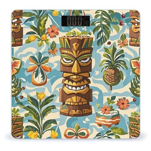 Báscula digital Vintage Aloha Tiki para baño miniatura 1