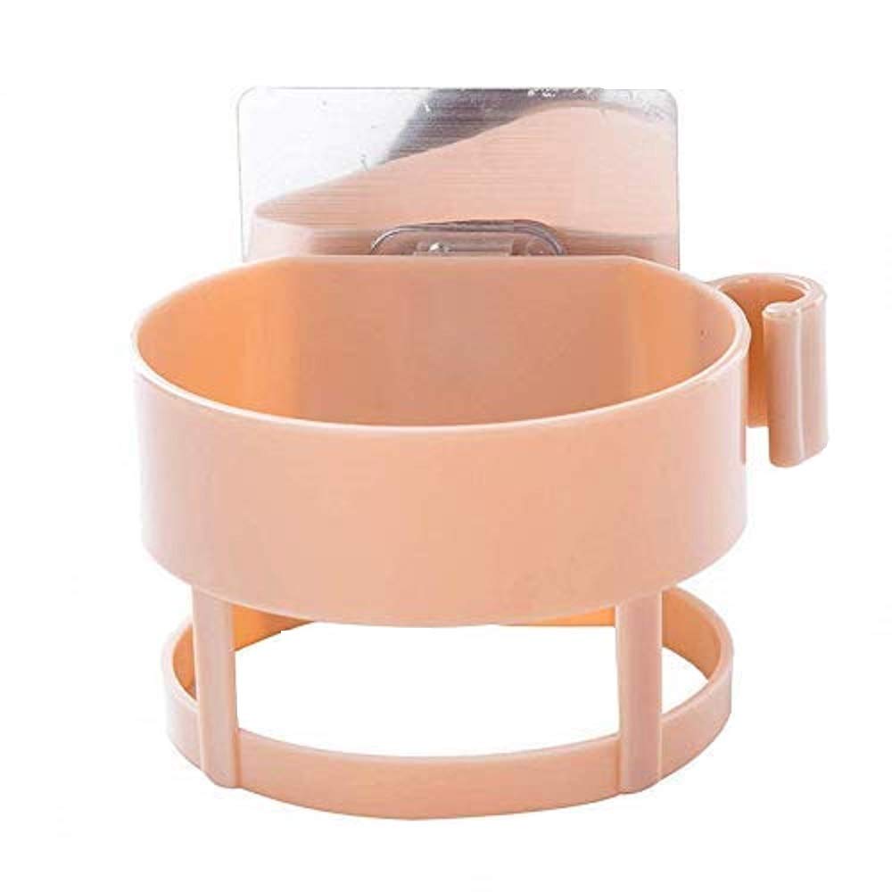 FERRON Plastic Wall Mount Hair Dryer Rack with Suction Cup, Hair Dryer Stand Holder for Wall Suction(1 Piece, Multicolour)