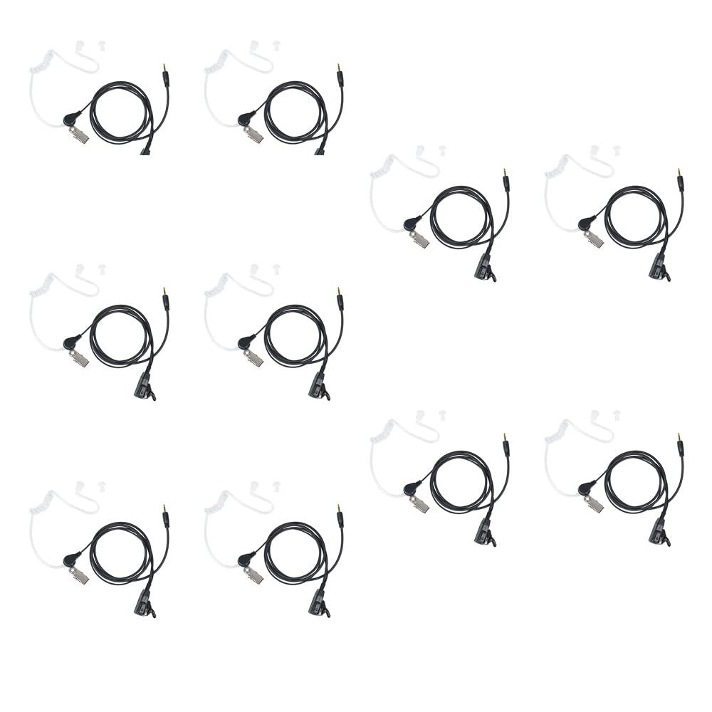 TDYU Walkie Talkie Earpiece with Mic Covert Acoustic Tube Compatible with Cobra Microtalk PX650 Cxt195 Cx112 PX655 ACXT1035r ACXT145 ACXT545 RX385