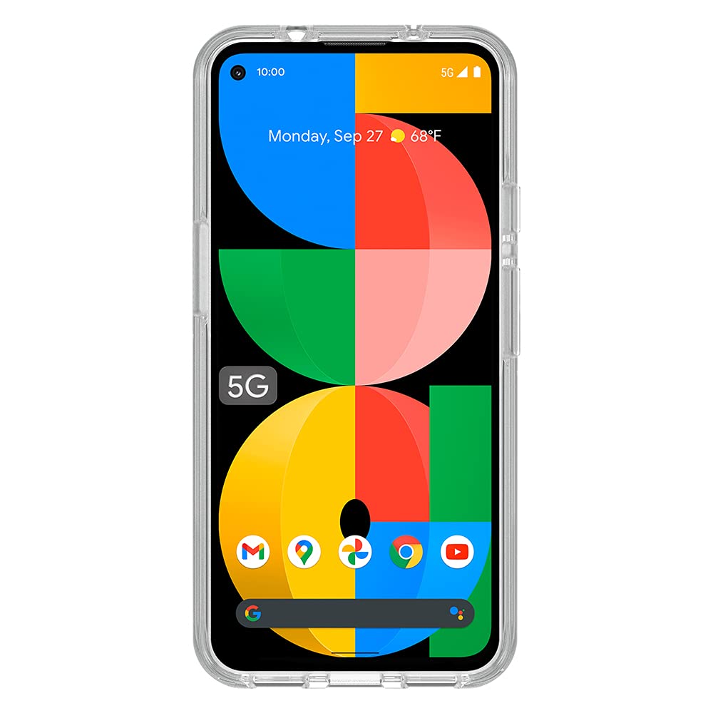 OtterBox Pixel 5a Symmetry Series Case - Clear, Ultra-Sleek, Wireless Charging Compatible, Raised Edges Protect Camera & Screen